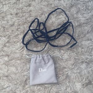 AUTHENTIC CHRISTIAN DIOR NAVY SHOE LACES
